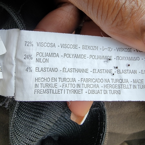 zara basic pull on  knit leggings moss green wmns sz large - Picture 4 of 4